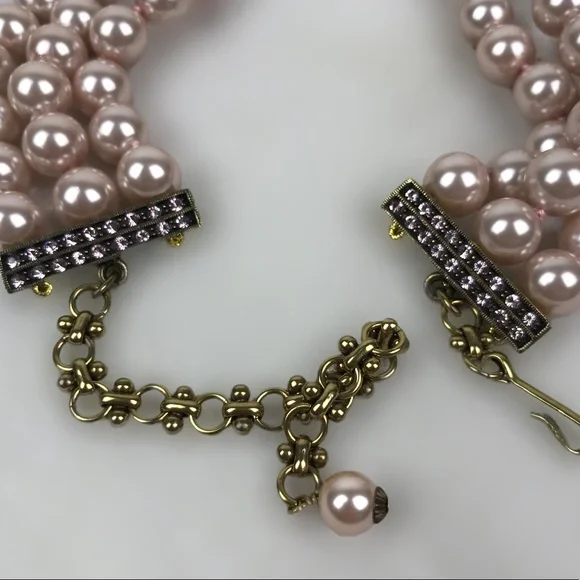 SOLD. Heidi Daus RARE Secret Garden Swarovski Crystals Simulated Pearls Necklace - Picture 9 of 12